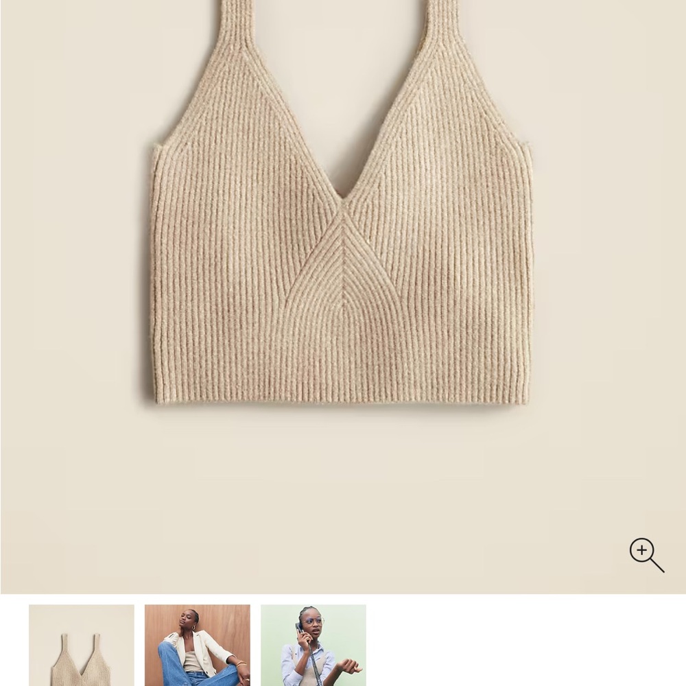 J. Crew Beige Knit Crop Top